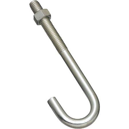 3/8 In. x 5 In. Zinc J Bolt